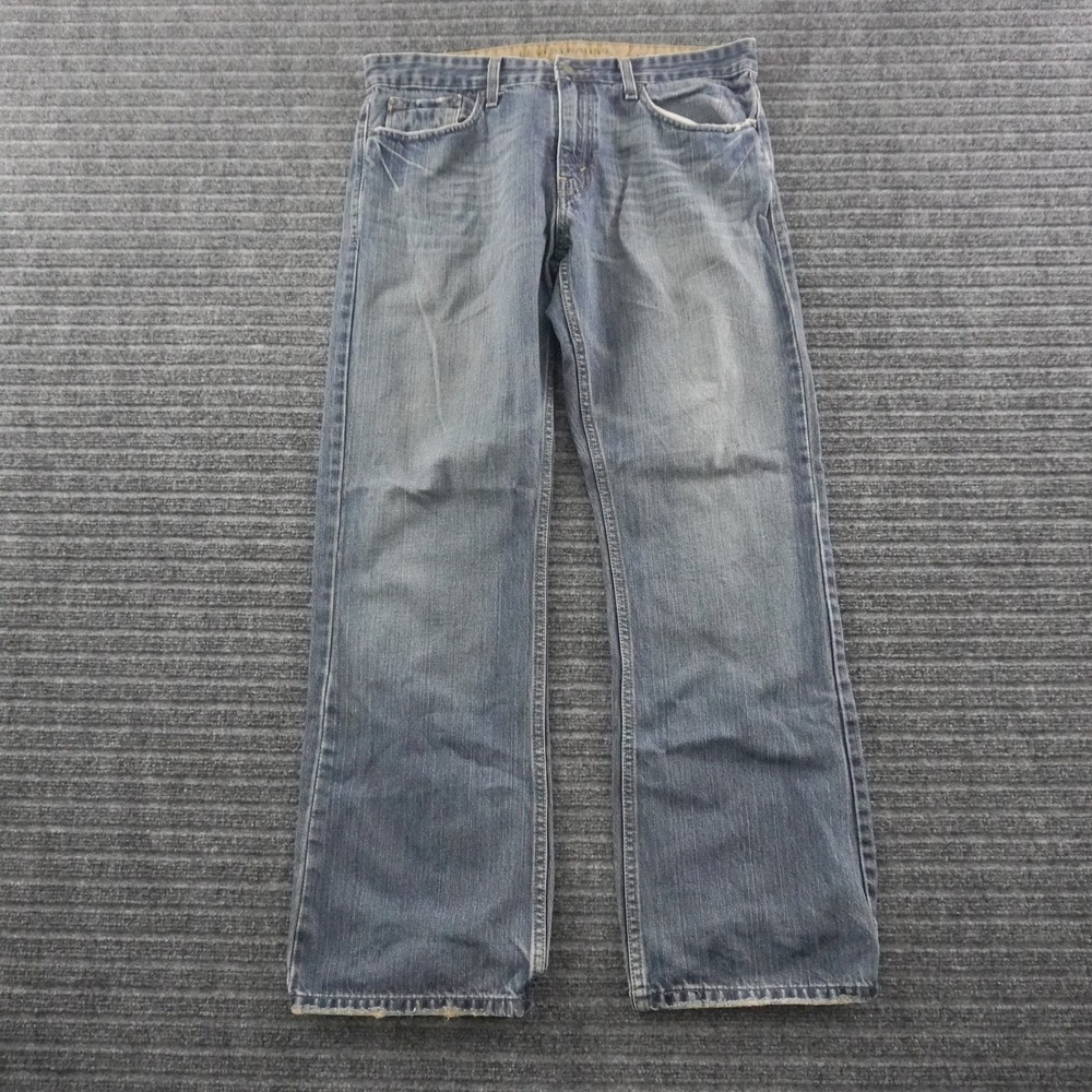 Levi Strauss Signature Bootcut Jeans Mens 34x30 Blue Low Bootcut Denim